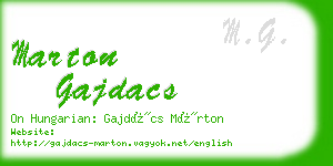 marton gajdacs business card